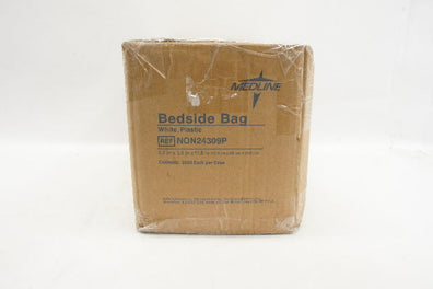Medline NON24309P Bedside Bag White Plastic 6.5 x 3.5 x 11.8 inch - Case of 2000